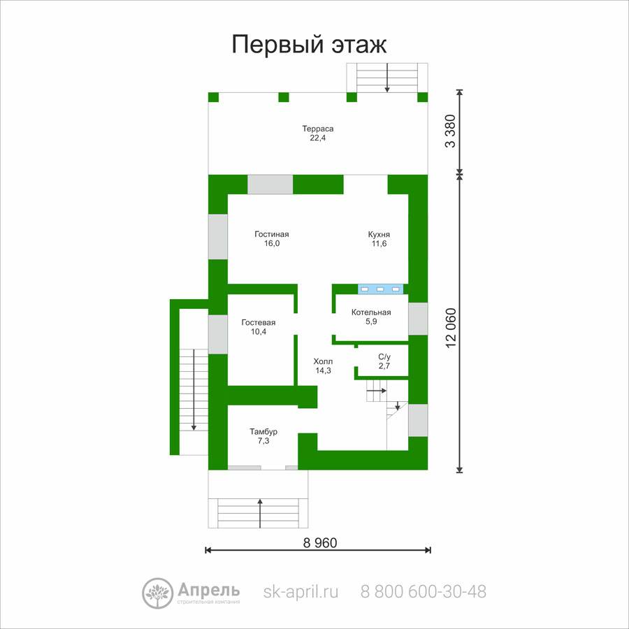 Проект дома к 122