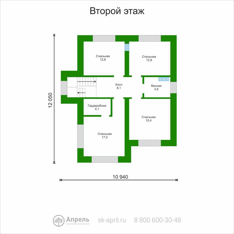 Проект дома 153-B в Москве - Строительная компания Апрель