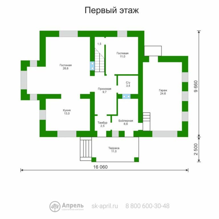 Проект дома 164M-B в Москве - Строительная компания Апрель