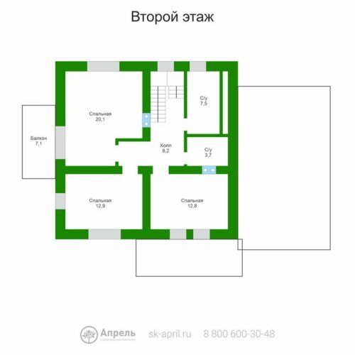 Проект дома 164M-B в Москве - Строительная компания Апрель