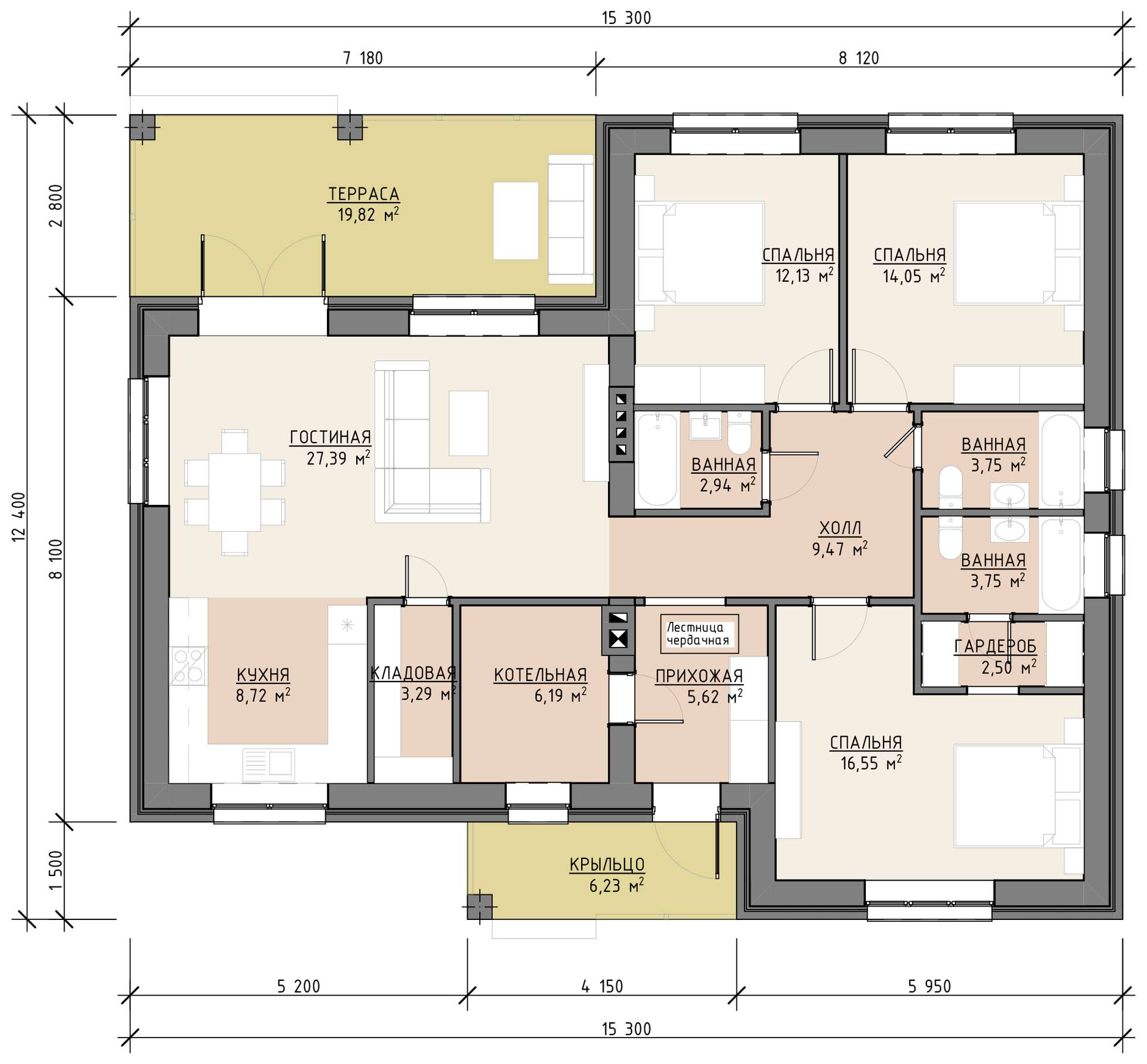 План 1 этажа