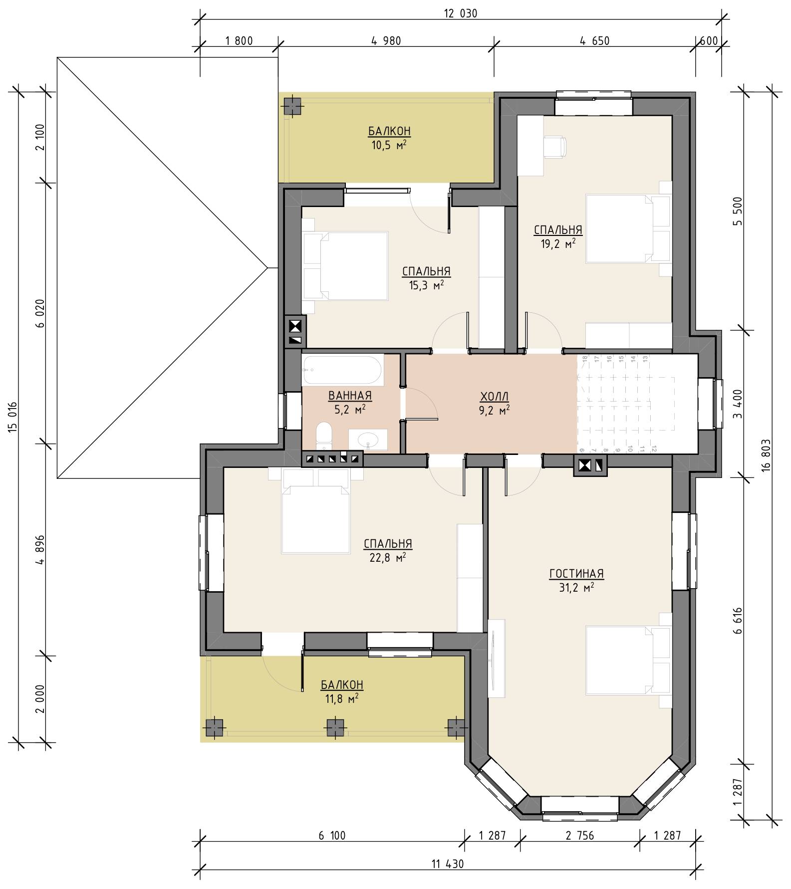 План 1 этажа