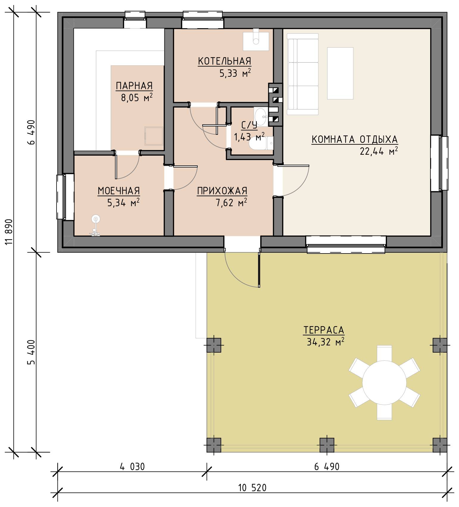 План 1 этажа