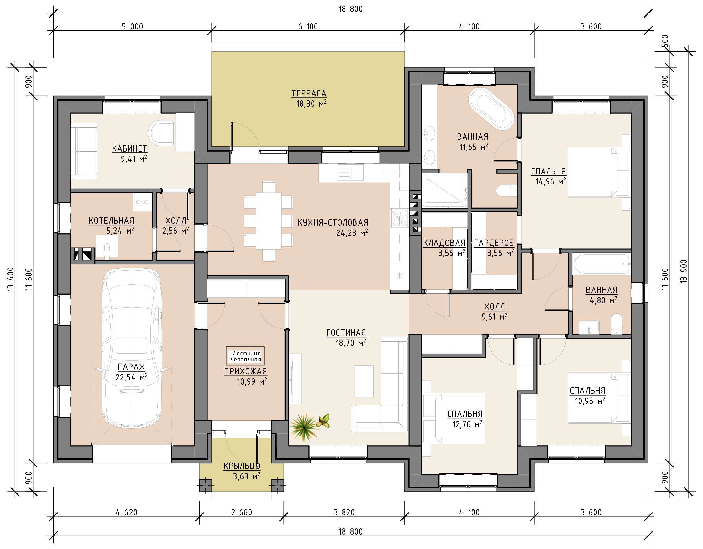 План 1 этажа