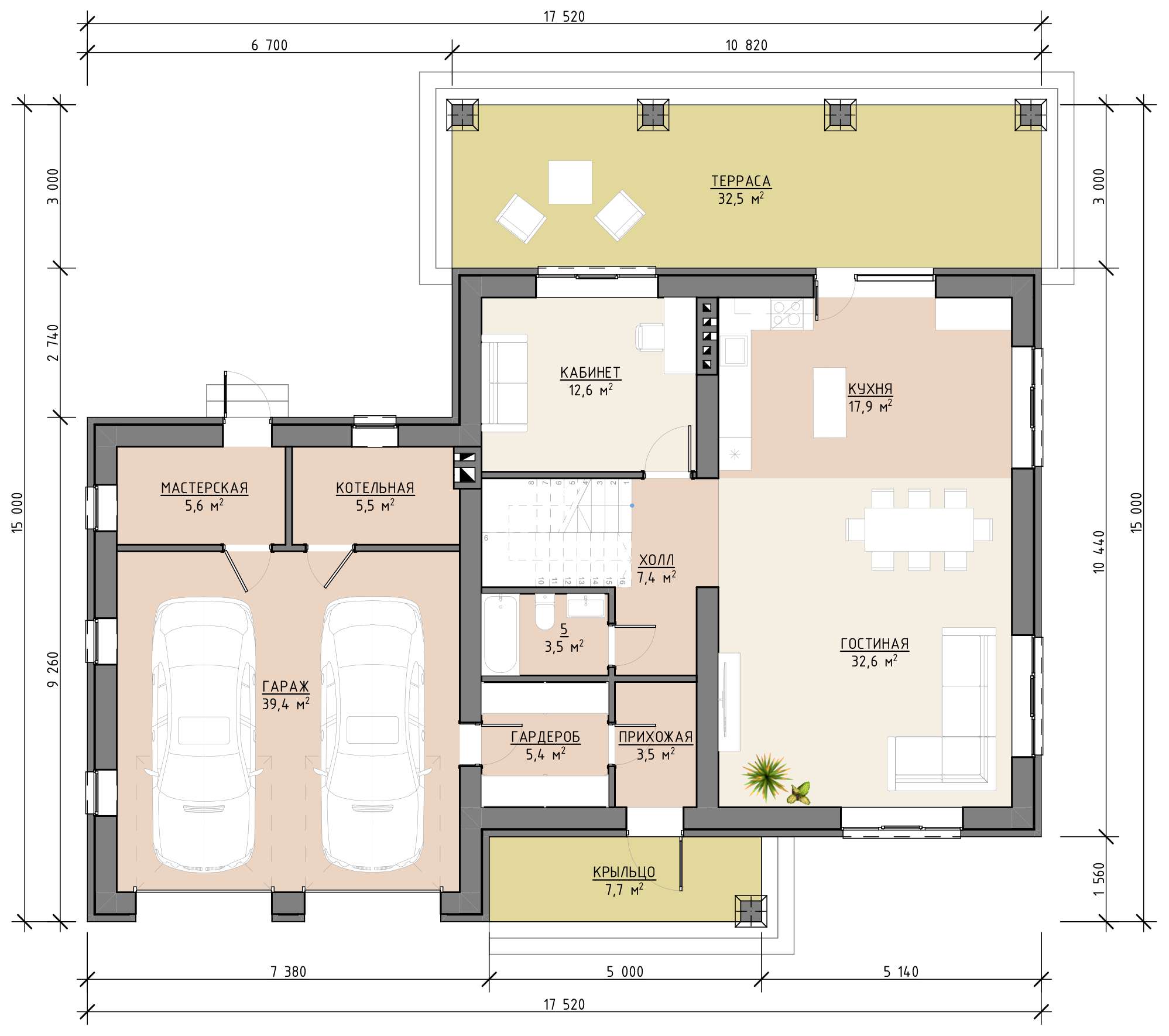 План 1 этажа