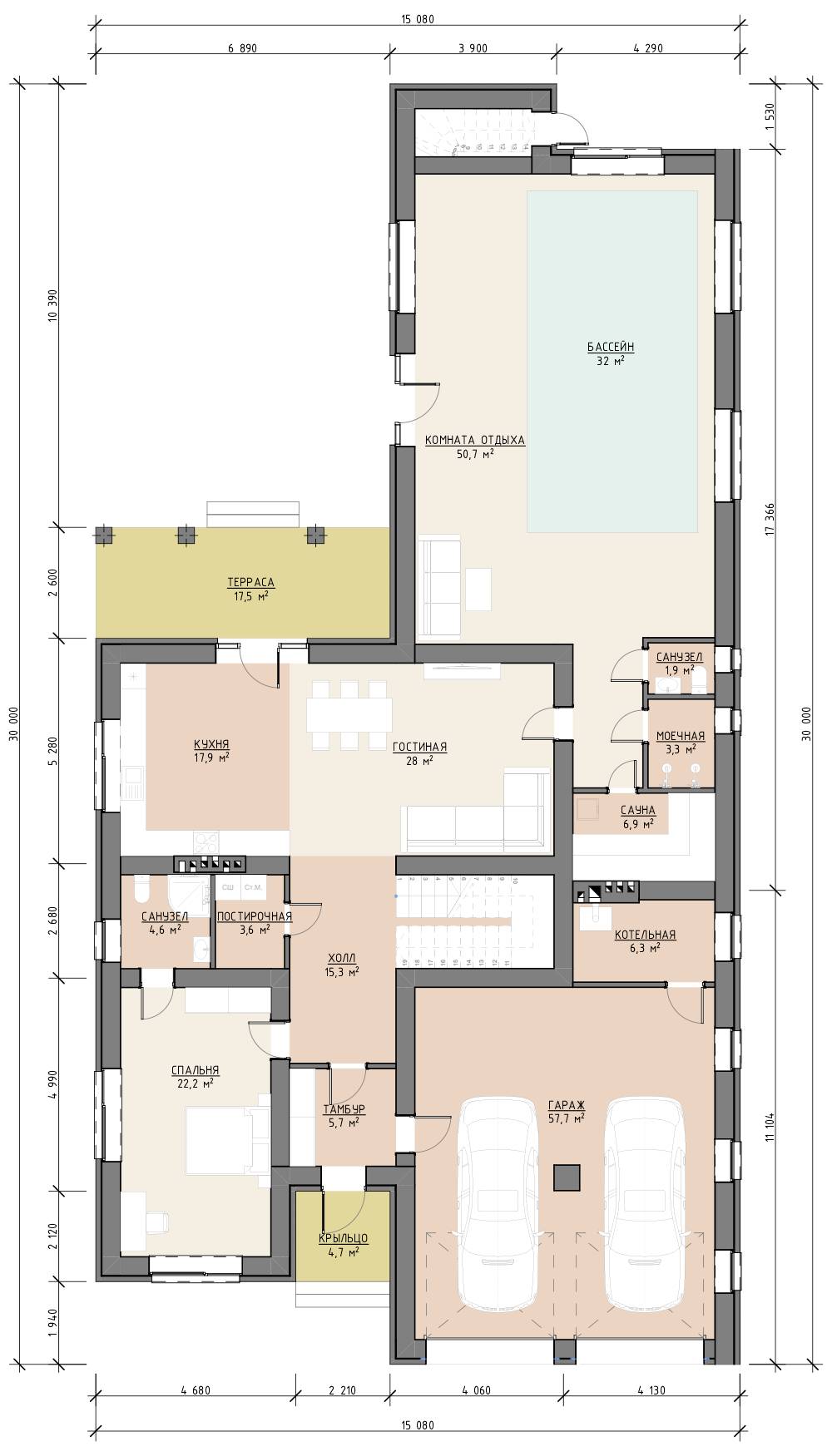 План 1 этажа