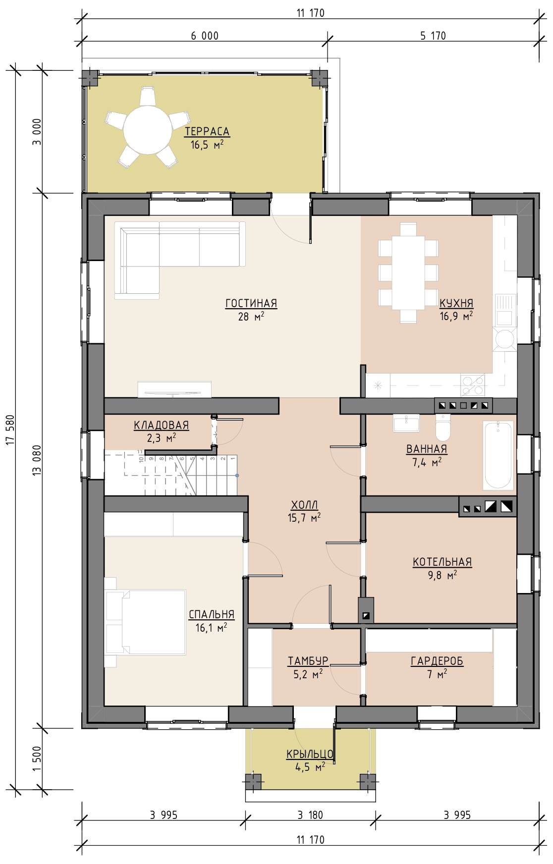 План 1 этажа