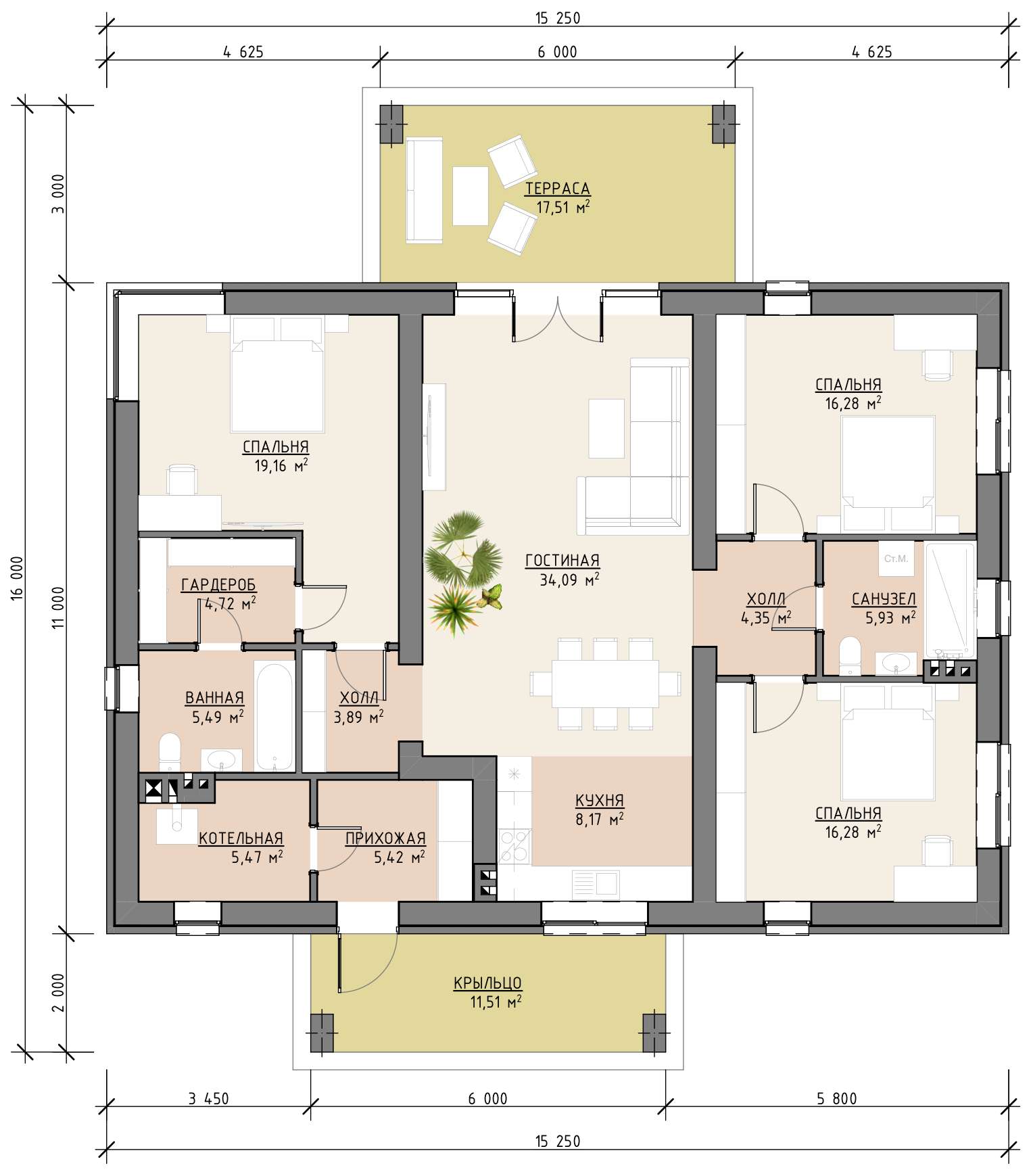 План 1 этажа