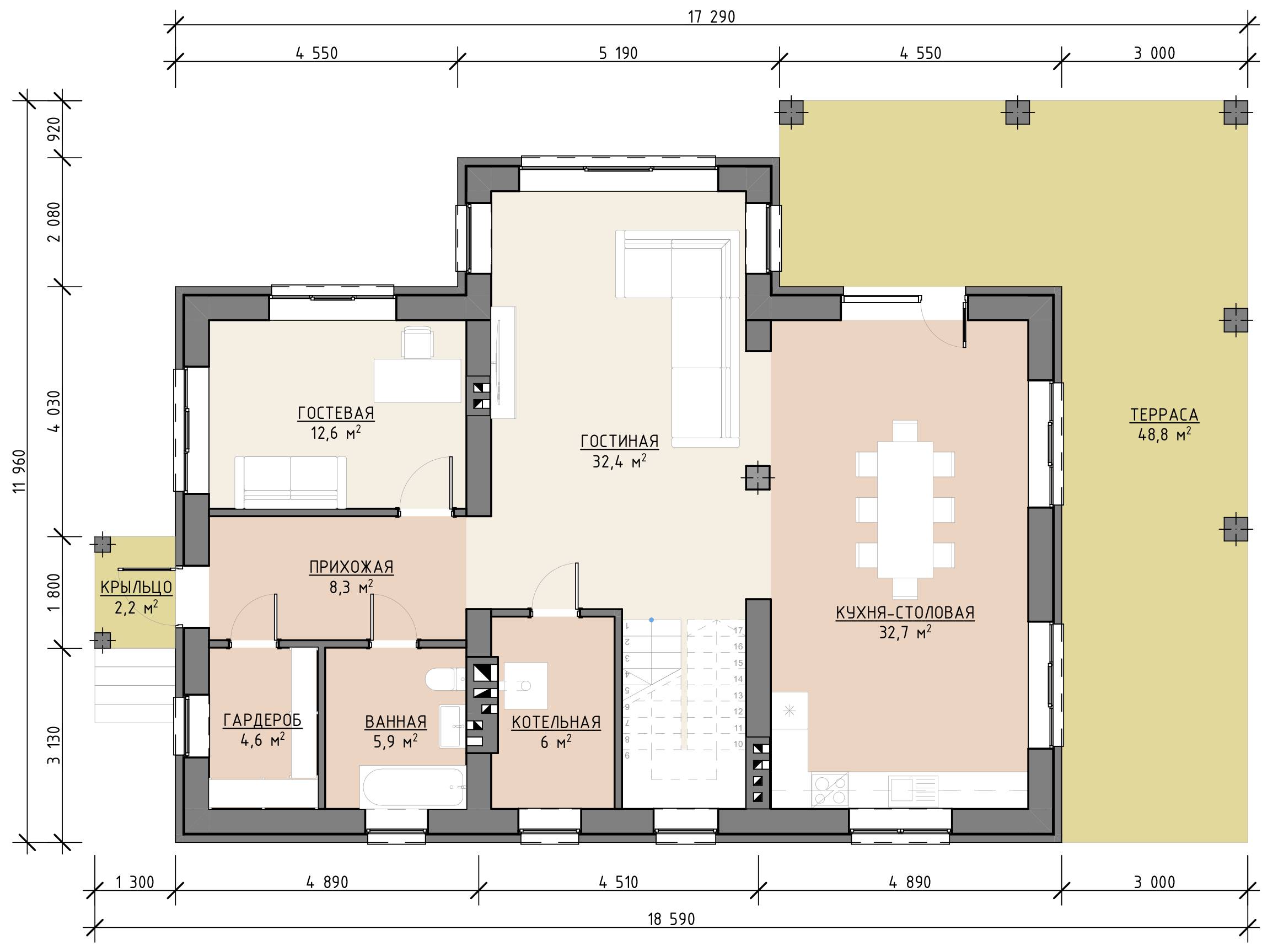 План 1 этажа