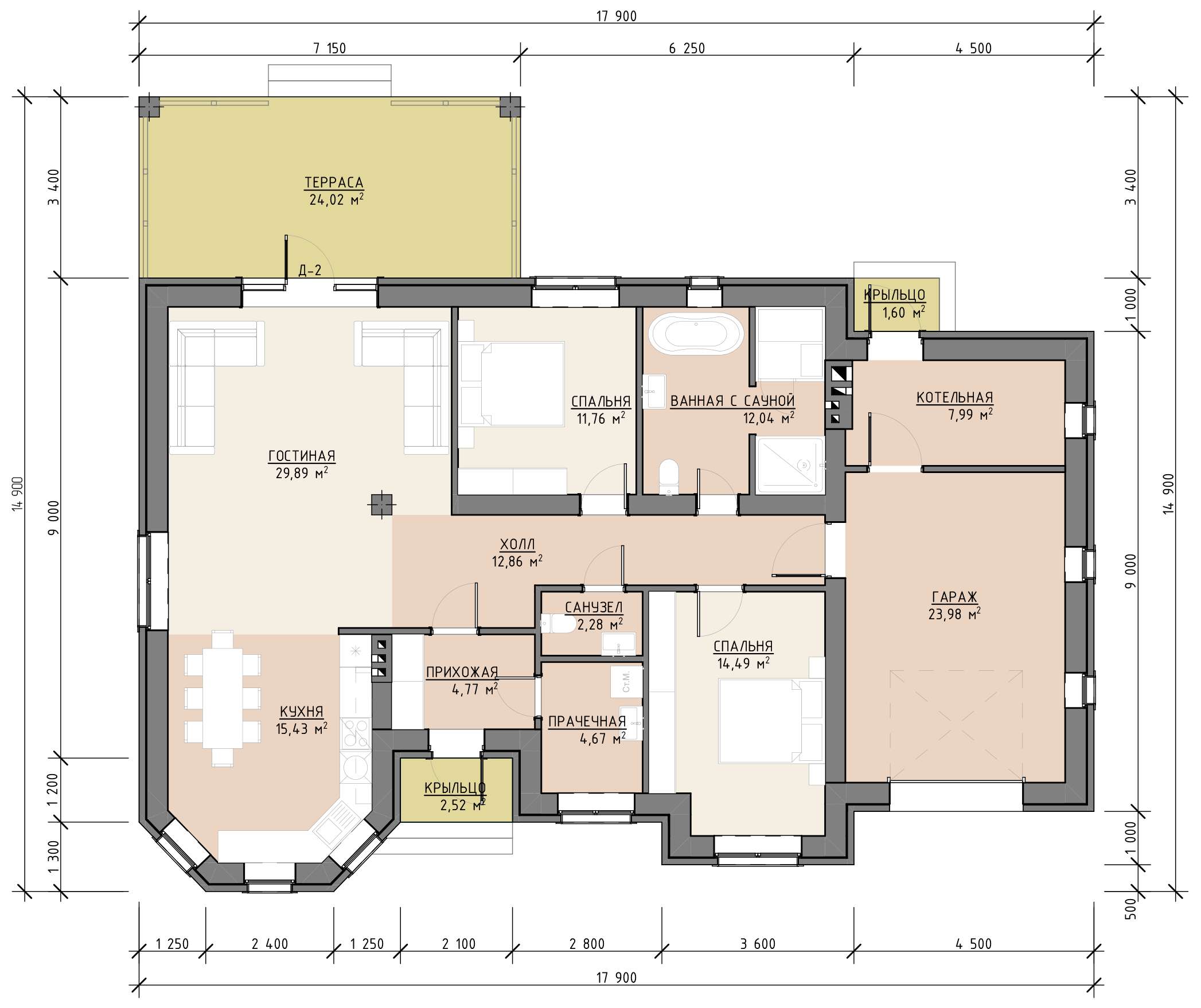 План 1 этажа