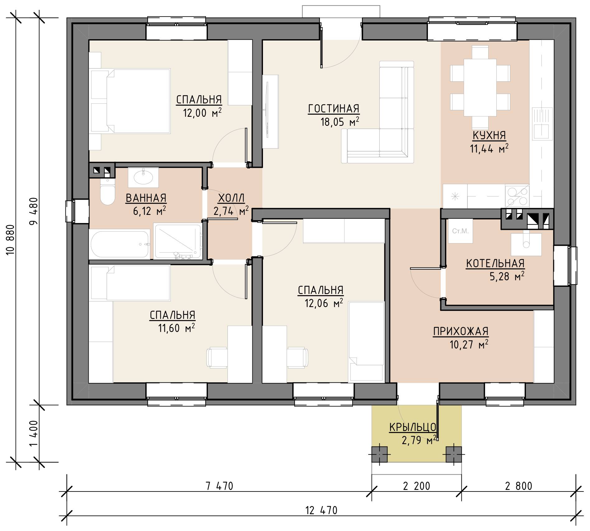 План 1 этажа