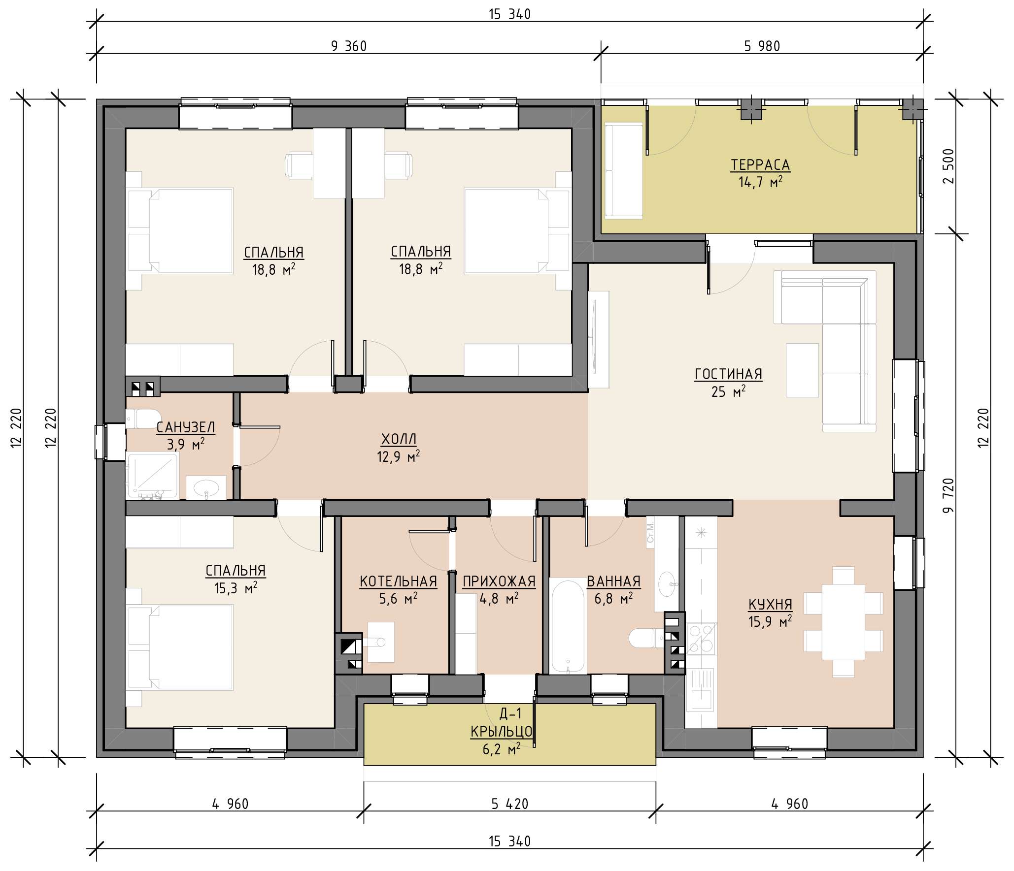 План 1 этажа