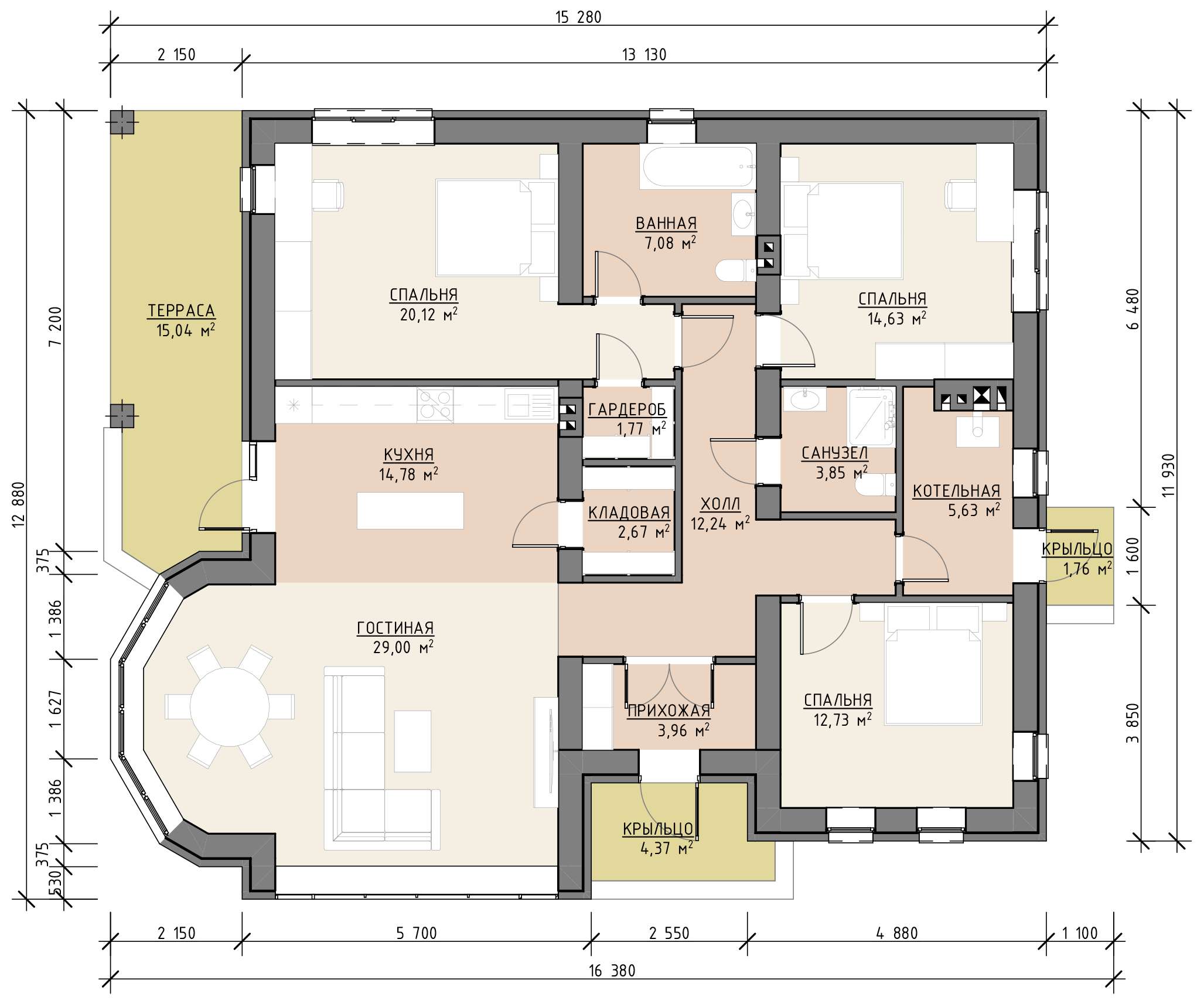 План 1 этажа