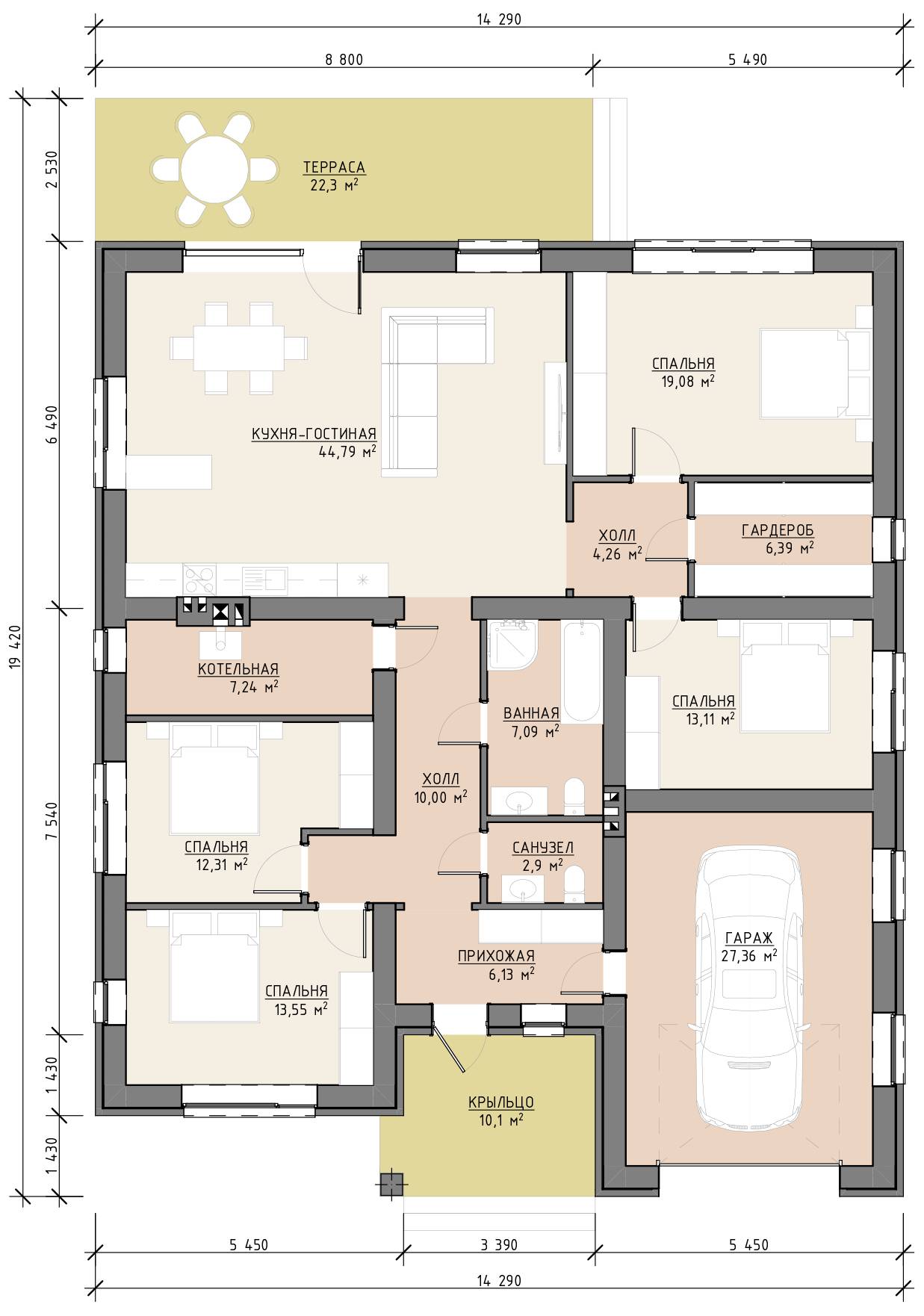 План 1 этажа